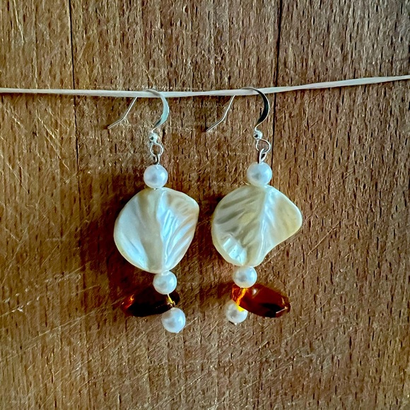 Handmade beaded boho earrings - Picture 1 of 1